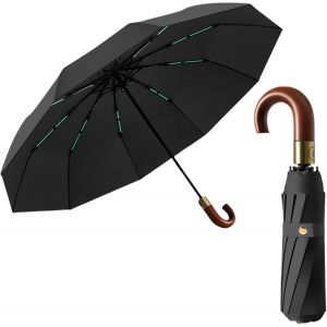 Parapluie Pliable Luxueux Pour Homme - Portable - Pour Le Golf - Sac &Agrave; Dos De Voiture - Ouverture Automatique - Couche De Rev&ecirc;tement En Tissu - Bloque Le Tissu - Protection Contre La Pluie Et Le - Neuf
