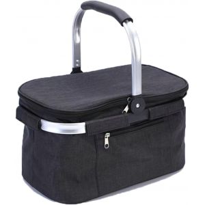 Ulteronixshop-Sac Pique Nique Isotherme Pliable 30L Imperm&eacute;able - Panier &agrave; Pique-Nique, Cabas de Course Grand Capacit&eacute; avec Poign&eacute;es Rembourr&eacute;es, pour Famille, Camping, Voyage - Port&eacute;e 15kg - Neuf