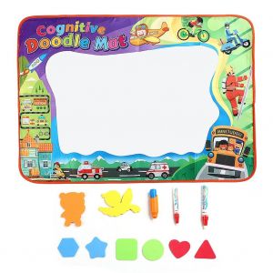 Tapis de dessin a l'eau 100 x 70 cm pour enfants, kit de peinture a l'eau magique avec toile et stylo - Neuf