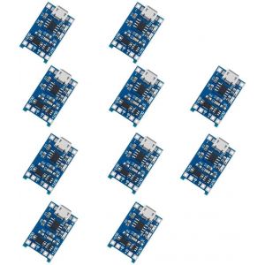 KGABERY-10Pcs 5V 1A Micro Usb Charging Module 18650 Lithium Battery Charger Board With Protection Function - Neuf