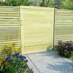 Prolenta Premium - Portail De Jardin Bois De Pin Impr&eacute;gn&eacute; 125x100 Cm - Neuf