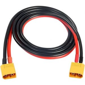 Câble d'alimentation XT60 mâle vers mâle 12 AWG connecteur de câble d'extension pour batterie RC portable panneau solaire - Neuf