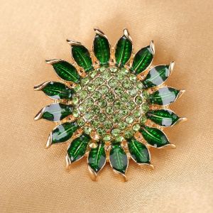 Broche Tournesol En Alliage Avec Strass Pour Femme, Accessoire De Mode (N¡Ã 1) - Neuf
