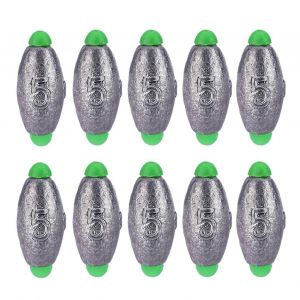 2024 Nouveau 10pcs 5 Tailles Amovibles Split Shot Sinkers Poids Pêche Sinker Tackle Kits - Neuf