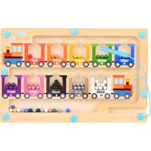 MDY-Jeu Montessori 3 Ans, Labyrinthe Magnetique, Jeux Educatif 3 Ans, Apprendre à Classer Les Couleurs, Compter, Jeu Magnetique Enfant, Cadeaux Casse Tête pour Garçons et Filles de Plus de 3 4 5 6 An - Neuf