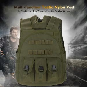 Gilet En Nylon Tactique Multifonction Pour L'entra&icirc;nement Militaire En Plein Air Jeux De Combat De Chasse (Vert Arm&eacute;e) - Neuf