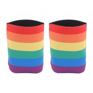 Lot De 2 Manchons Isolants En N&eacute;opr&egrave;ne Pour Canettes De Bi&egrave;re Et De Soda, Fins Et R&eacute;utilisables. - Neuf