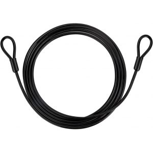 Kal-Câble Antivol De Vélo Câble De Sécurité En Acier Avec ?illets Longueur 2m Épaisseur 4mm Avec Revêtement Pvc Pour Cadenas Antivol À Disque Et Antivol En U Noir - Neuf
