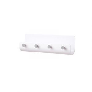 Porte-Clés Blanc Minimaliste, Auto-Adhésif Non Marquant, Avec Quatre Crochets Pour Clés, Pour Le Rangement Des Clés. Blanc - Neuf