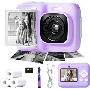 KALANKA-Appareil Photo Instantané Numérique HD à Impression pour Enfants, Cadeaux de Noël et d'anniversaire pour Filles et Garçons de 4 à 12 Ans, Appareil Photo Enfant Portable avec Carte SD de 32G - Neuf