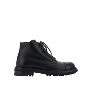Bottines En Cuir Noir Pour Homme Dolce & Gabbana - 42 1/2 - Neuf