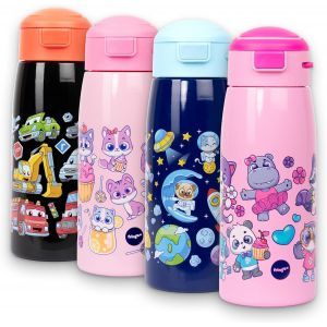 Gourde Isotherme Enfant En Acier Inoxydable I Bouteille Enfant Pour École I Bouteille Isotherme Enfant I Sans Bisphénol A Pour L'école Ou Pour Le Sport | Pour Garçons Et Filles - 600 Ml - Neuf