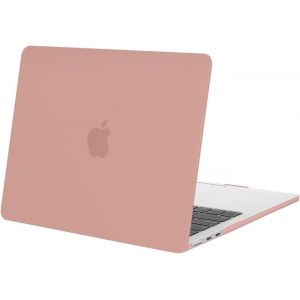 Compatible Avec Macbook Air 13 Pouces Coque M4 M3 M2 2025-2022 Touch Id Liquid Retina De 13,6 Pouces, Coque Protection Rigide Pour Mac Air M4 M3 M2 13 A3240 A3113 A2681,Rose Saumon - Neuf