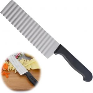 Oayew-1 Pi&egrave;ce Trancheuse &Agrave; Frites, Couteau &Agrave; Vagues, Coupe L&eacute;gumes Ondul&eacute;, Coupe Frites En Acier Inoxydable, Couteau Tranches Pomme Terre, Pour Pommes De Terre, Carotte, Gaufre Ou L&eacute;gumes - Neuf