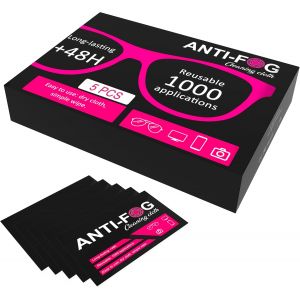 LORANKA-Chiffon Anti bu&eacute;e Lunettes 5 Pieces seche reutilisable Effet Maximal et utilisations lingettes Lunettes Anti buee Masque visi&egrave;re de Casque objectifs d'appareil Photo &eacute;crans de Smartphone - Neuf