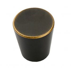 Poignee de porte en cuivre massif pour armoire, tiroir, penderie, meuble (noir, L) - Neuf