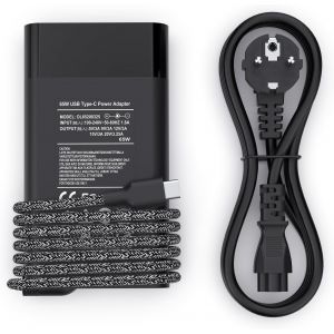 ERYI-Slim Chargeur Usb C 65W Pour Lenovo Thinkpad Hp Spectre Elitebook Adaptateur Secteur Ordinateur Portable À Charge Rapide De Voyage De Type C Mince - Neuf