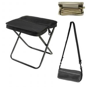 Tabouret De Sac A Dos Pliable, Chaise De Camping Legere Et Portable Pour Randonnee, Peche Et Pique-Nique Avec Sac De Transport - Neuf