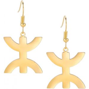 Kalhx-Collier En Acier Inoxydable Symbolisant L'afrique Et Les Berb&egrave;res Amazigh &iquest; Lettre Ethnique Bracelet Amulette Bague Berb&egrave;re Boucle D'oreille Bijoux Africains Kabyles Pour Femmes Et Hommes - Neuf