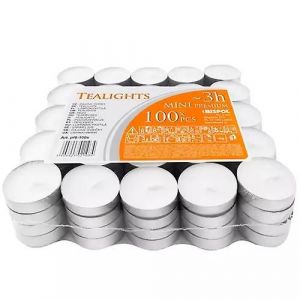 Bougies / bougies chauffe-plat 3h - lot de 100 pcs - Neuf