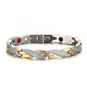 Bracelet De Thérapie Magnétique Élégant Bracelet En Acier Bijoux Ruban Thérapeutique Et - Neuf