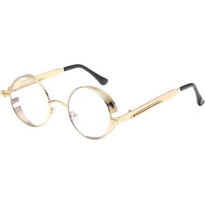 Punk Rond Lunettes De Soleil - Classique Métal Cyclisme Retro Lunettes De Soleil Pour Les Femmes Hommes - Neuf
