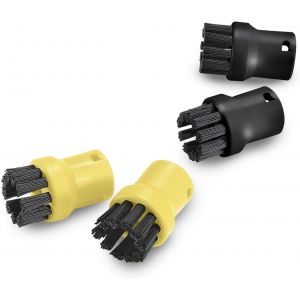 Kit de brosses rondes en nylon pour nettoyeur vapeur Karcher SC (lot de 4), compatibles avec les têtes de brosse pour moteur vapeur Karcher - Neuf