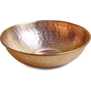 Bol D&eacute;coratif En Cuivre Pur|Bol En Cuivre Pur Martel&eacute; Pour Noix,Salade,Fruits Et Cuisine-12,7 Cm (Petit) - Neuf