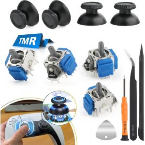 Joystick 3D pour Sony PS5 - 4 Pi&egrave;ces - Joystick Thumbstick - Outils R&eacute;paration - Bleu - Acrylonitrile butadi&egrave;ne styr&egrave;ne (ABS) - Neuf