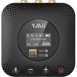 MEVRONISSHOP-B06HD+ R&eacute;cepteur Bluetooth 5.1 - Adaptateur Bluetooth Hi-Res avec LDAC aptX HD & aptX LL Contr&ocirc;le du Volume sur &eacute;cran OLED, Adaptateur Audio sans Fil pour amplificateur/r&eacute;cepteur AV - Neuf