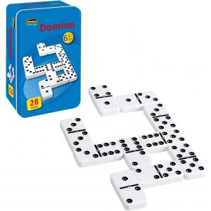 Eryi-6050012 - Domino Double Six, Boîte En Métal - Neuf