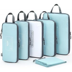 6 Pi&egrave;ces Organ Urs De Voyage Compression | Oangement Val Organisateur | Cube D'Emballage | Pochette Rangement Val Pour Les Voyages De Vacances - Neuf