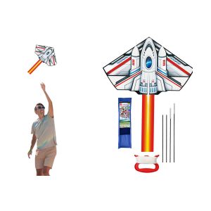 Cerf-Volant Delta Pour Enfants Et D&eacute;butants, Monofil Avec Queue, Facile &Agrave; Piloter, Motif Requin - Neuf