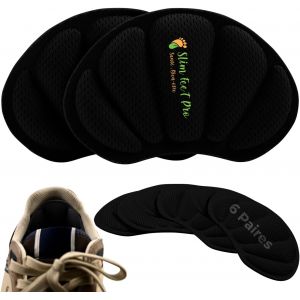Kalanka-Coussinets Talon Type Coquille Noir &iquest; 6 Paires Slim Feet Pro | Mousse Confort 3d, Anti-Frottement & R&eacute;utilisable | Ajustement Chaussures Trop Grandes Homme Femme | Antid&eacute;rapant & Durable - Neuf