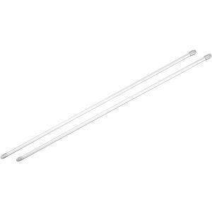 ERYI-Barre De Vitrage, Embouts D'Extrémité En Plastique Et Crochets À Vis Inclus, Extensible, 60 - 100 Cm, Laiton, Métal/Plastique - Neuf