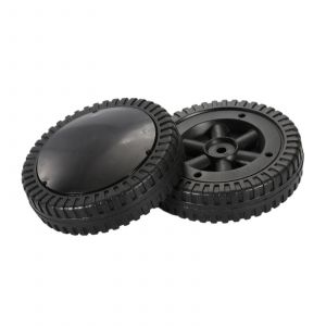 Lot de 2 roues de barbecue noires a roulement fluide de 6 pouces pour barbecues - Neuf