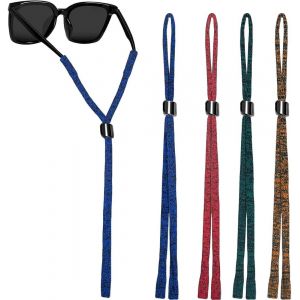 Bnhgo-Ajustable Cordons À Lunettes, 4 Pièces Cordon Lunettes, Nylon Chaînes À Lunettes, Corde De Sport Lunettes De Soleil Retenue Réglable Chaîne De Lunettes Universelle Pour Femmes Hommes, F - Neuf