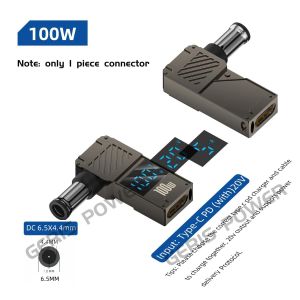 Connecteur D'Alimentation Usb C Pd Vers Dc 100W,19V 20V,Adaptateur D'Alimentation Universel Pour Ordinateur Portable,Prise De Chargeur,Convertisseur De Pointe Jack Pour Lenovo As.6.5X4.4Mm. - Neuf