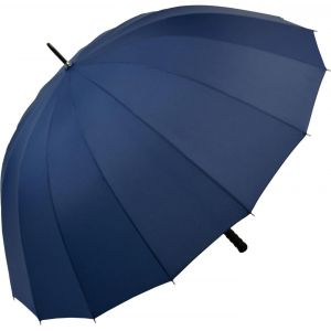 Parapluie De Couple L&eacute;ger Xxl En 16 Pi&egrave;ces Avec Poign&eacute;e Douce Agr&eacute;able - Diam&egrave;tre : 1,29 M, Bleu Insignia, 129 Cm, Parapluie De Golf Xxl - Neuf