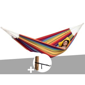 Hamac 2 Places Barbados Arc-En-Ciel + Kit Attaches T-Strap- Amazonas - Neuf