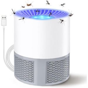 LETNERNY-LampeAntiMoustiqueElectriqueAntiMoustiqueExterieurIntrieurUsbTueMoucheElectriqueBugsZapperTueurDInsectesPasBruitPigeInsecteslectriqueEfficaceGris - Neuf