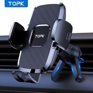 Cpl-Topk Support De Téléphone De Voiture Évent Support De Téléphone De Voiture Mise À Niveau Crochet Pince Gravité,Berceau De Voiture En Aluminium Pour Iphone 15 14 13 12 11 Pro Max-For Air Vent - Neuf