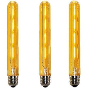 SJZG-Pack De 3 Ampoules &Agrave; Tube D&eacute;coratif R&eacute;tro Vintage Edison E27 4W T30 Ampoules &Agrave; Filament Led Blanc Chaud 2700K Ampoule &Agrave; Tube &Agrave; Essai Longue Verre Ambr&eacute; Non Dimmable Ac 220-240V [Classe &Eacute;nerg&eacute;tiq - Neuf