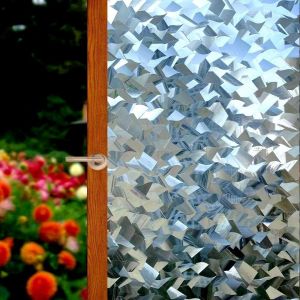 Film D&eacute;coratif 3d Opaque Pour Fen&ecirc;tre Et Porte Vitr&eacute;e Et Meuble De Meubles (Cristal De Glace, 40x200) - Neuf