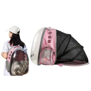 Sac &Agrave; Dos Extensible De Transport Pour Chats Et Chiens - Rose - Neuf