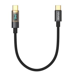 THEF-Câble USB C vers USB C 0.5M 240W PD3.1 5A Cable USBC Charge Rapide QC4.0 Chargeur USB Type C pour iPhone 16/15 Plus Pro Max Galaxy S24 S23 MacBook Pro Pad Pro Tablet Huawei Google Pixel - Neuf