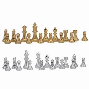 Jeu D'échecs Chessmen Léger Or Et Argent Pour Les Cadeaux Pour Les Jeux De Société - Neuf