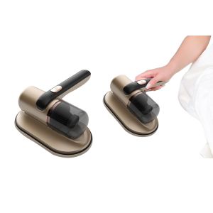 Aspirateur de lit portatif sans fil avec lumi&egrave;re UV et double mode d'aspiration pour l'&eacute;limination des acariens - Neuf