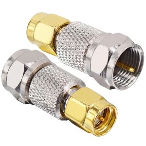 Adaptateur Antenna SMA Adaptateur C&acirc;ble Coaxial SMA M&acirc;le &agrave; F M&acirc;le pour Radio FM Antenne DAB Antenne WIFI Antenne CATV TV Modems de R&eacute;seaux A&eacute;riens (Paquet de 2) - Neuf