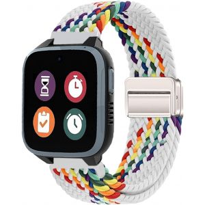 Kalanka-16mm Nylon Tiss&eacute; Bracelet Pour Xplora X5/X5 Play/Xgo 2/Xgo 3,Bracelet De Montre Unisexe En Nylon Tress&eacute; Avec Boucle Magn&eacute;tique Pour Enfants. - Neuf